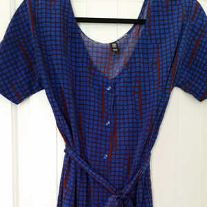 Tie waist shirt dress